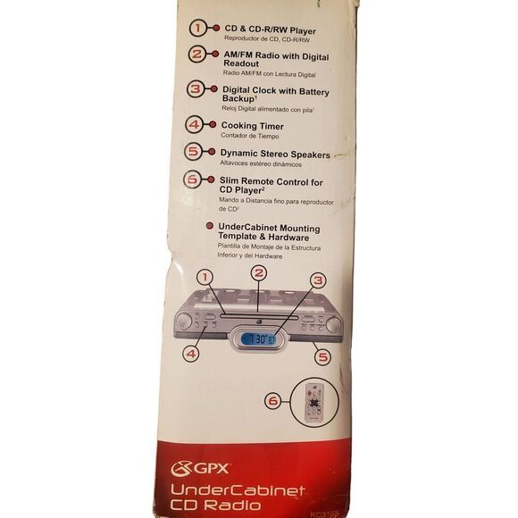 New GPX Under Cabinet CD Radio With Remote - Picture 4 of 4